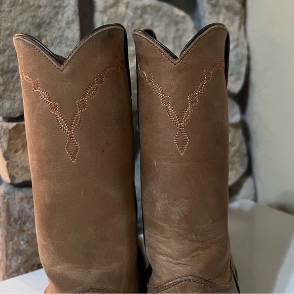 Justin Boots Stampede Round Toe Roper Boots Size 6.5 - Picture 7 of 13